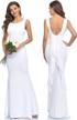women's long formal maxi dress with back ruffles and bodycon mermaid silhouette for evening cocktail parties logo