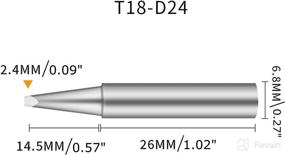 img 3 attached to 🔥 HAKKO FX-888D Compatible Kzerlly T18-D24 Soldering Iron Set - 5pcs for Precise Soldering