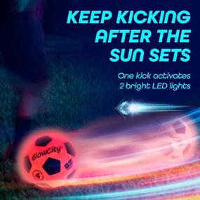 img 3 attached to GlowCity'S Official Size 5 Glow In The Dark Soccer Ball With LED Lights - Perfect Gift For Teenage Soccer Enthusiasts!