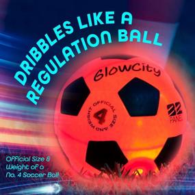 img 2 attached to GlowCity'S Official Size 5 Glow In The Dark Soccer Ball With LED Lights - Perfect Gift For Teenage Soccer Enthusiasts!