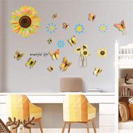 dilibra sunflower stickers butterfly removable nursery logo
