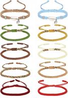 stylish and adjustable woven bracelets with lucky charms for men and women by hanpabum logo