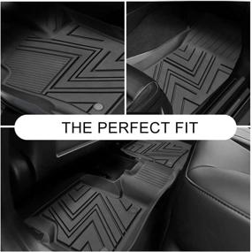 img 2 attached to All-Weather Non-Slip Rubber Floor Mats for Jeep Compass 2017-2021 (1st & 2nd Row, Black)