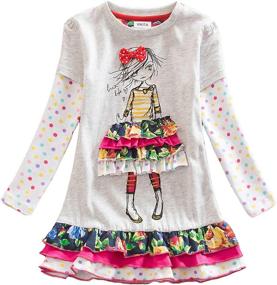 img 4 attached to 👗 VIKITA Toddler Dresses, LH5805 Sleeve Girls' Clothing, available via Dresses