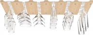 18-glass under cabinet stemware rack wooden wine glass holder for kitchen shelf | hanger and organizer for stemware and glassware logo