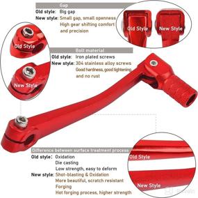 img 1 attached to 🔴 High-Strength Red Folding Gearshift Lever for 50cc, 70cc, 90cc, 110cc, 125cc, XR50, KX80, CRF50, CR85 Pit Dirt Bikes