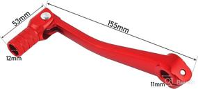 img 3 attached to 🔴 High-Strength Red Folding Gearshift Lever for 50cc, 70cc, 90cc, 110cc, 125cc, XR50, KX80, CRF50, CR85 Pit Dirt Bikes