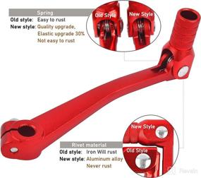 img 2 attached to 🔴 High-Strength Red Folding Gearshift Lever for 50cc, 70cc, 90cc, 110cc, 125cc, XR50, KX80, CRF50, CR85 Pit Dirt Bikes