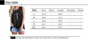 img 1 attached to Mansy Womens Casual Cross Letter Printed Graphic Tee Tank Tops Summer Sleeveless Shirts Blouses