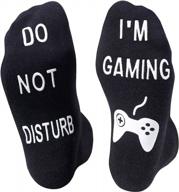 comfortable gamer socks for men & teen boys - happypop gaming socks! logo