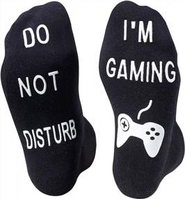 img 4 attached to Comfortable Gamer Socks For Men & Teen Boys - HAPPYPOP Gaming Socks!