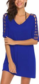 img 3 attached to Casual And Chic: SimpleFun Women'S V-Neck Swimwear Cover Up For A Stylish Beach Look