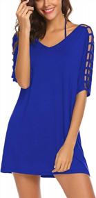 img 2 attached to Casual And Chic: SimpleFun Women'S V-Neck Swimwear Cover Up For A Stylish Beach Look