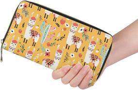 img 3 attached to 🦙 FancyPrint Yellow Alpaca Passport Organizer: The Perfect Women's Handbags & Wallets Combo!