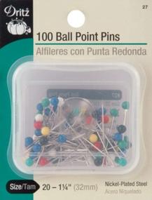img 1 attached to 100-Count Dritz 27 Ball Point Pins, 1-1/4 Inch