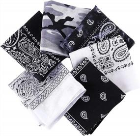 img 2 attached to 👔 AIMHANKY Men's Accessory: 6PCS Assorted Paisley Bandanas Handkerchief Set