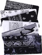 👔 aimhanky men's accessory: 6pcs assorted paisley bandanas handkerchief set logo
