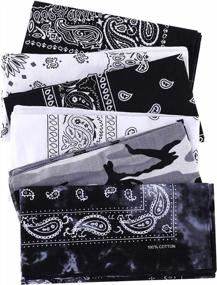 img 4 attached to 👔 AIMHANKY Men's Accessory: 6PCS Assorted Paisley Bandanas Handkerchief Set