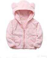 🐻 ichunhua cute baby girls bear ears fleece long sleeve jacket sweatshirt outwear logo