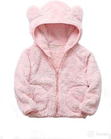 img 4 attached to 🐻 iChunhua Cute Baby Girls Bear Ears Fleece Long Sleeve Jacket Sweatshirt Outwear