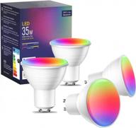 испытайте интеллектуальное освещение с помощью светодиодных ламп frankever wifi spotlight: совместимость с alexa и google home, изменение цвета rgb, цоколь gu10, концентратор не требуется — упаковка из 4 штук! логотип