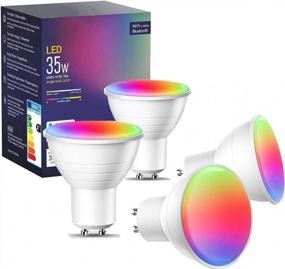 img 4 attached to Испытайте интеллектуальное освещение с помощью светодиодных ламп FrankEver WiFi Spotlight: совместимость с Alexa и Google Home, изменение цвета RGB, цоколь GU10, концентратор не требуется — упаковка из 4 штук!