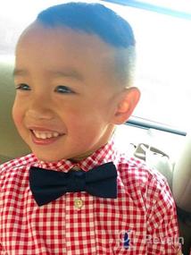 img 4 attached to Solid Multicolored Boys' Bow Tie - Adjustable Pre-Tied Accessory for Babies and Toddlers