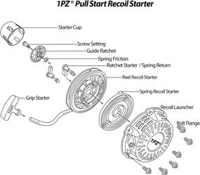 img 2 attached to Высокопроизводительная стартерная рукоятка с оттяжкой для Coleman 196 см3 BT200X, CT200U (Trail & CT200U-EX), Motovox MBX20, TrailMaster MB200, Predator 212 см3, Baja Hammerhead 80T Go-kart.