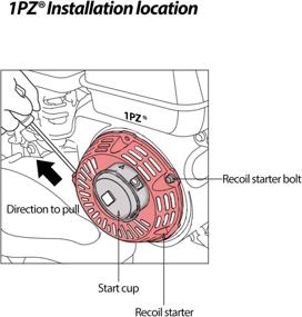 img 1 attached to Высокопроизводительная стартерная рукоятка с оттяжкой для Coleman 196 см3 BT200X, CT200U (Trail & CT200U-EX), Motovox MBX20, TrailMaster MB200, Predator 212 см3, Baja Hammerhead 80T Go-kart.