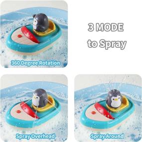 img 3 attached to Разбрызгиватели Solday Penguin для ванны для малышей