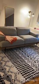 img 5 attached to Бренд Amazon - Современный промышленный диван-кровать с металлическими ножками Rivet, 83,1 "W, светло-серый