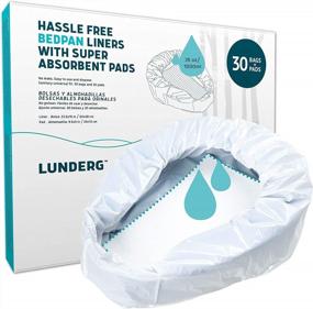 img 4 attached to Efficient Lunderg Bedpan Liners With Super Absorbent Pads - Medical Grade, Universal Fit & 30 Count Value Pack - Simplify Bed Pans For Elderly Men, Women & Females