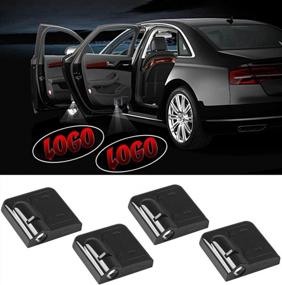 img 4 attached to Personalized Wireless Car Door Lights With Custom Logo Courtesy Welcome Projection - Set Of 4 By LZLRUN