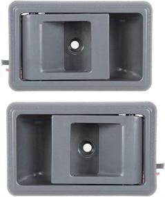 img 4 attached to 🚪 AUTEX Set of 2 Gray Interior Door Handles for Front/Rear, Left/Right