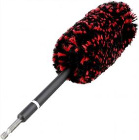 img 3 attached to Effortlessly Clean Car Wheels With ABN 12In Power Woolie Cleaning Brush For Drill – 1/4In Drive, Control Grip, And Rim Cleaner Brush