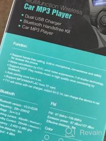 img 6 attached to Беспроводный автомобильный FM-адаптер с Bluetooth, умным локатором, USB-зарядкой, плеером MP3 и громкой связью для iPhone, Samsung и смартфонов - Criacr Car Kit.