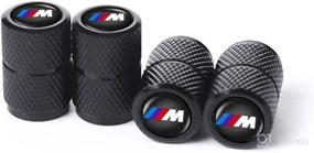 img 2 attached to 🚗 Enhance Your BMW with Personalized Logo Valve Stem Covers - 4 Pieces Black