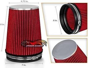 img 2 attached to 🚀 Enhance Your Truck's Performance with RED 6" Cold Air Intake Cone Replacement- Reusable, Easy to Install!