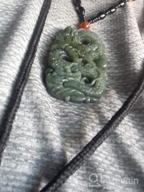 img 1 attached to Hand-Carved Natural Green Jade Pendant Necklace - 100% Pure Gemstone Amulet for Men or Women with Fine Polishing, Available in Boutique review by Richard Ahmar