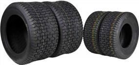 img 4 attached to Upgrade Your Lawn Mower With 4 Durable MASSFX Tires: 16X6.5-8 And 22X9.5-12 4 PLY Four Pack