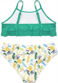 img 1 attached to Adorable And Chic: SHEKINI Floral Ruffle Two-Piece Swimsuits For Girls