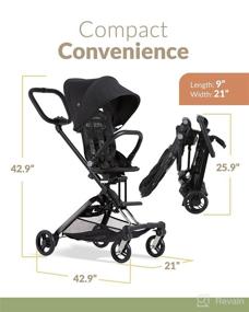 img 1 attached to 🚼 Unilove Bubble Black Lightweight Stroller: On-The-Go 2-in-1 Solution