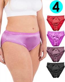 img 3 attached to Barbra Satin Bikini Panties: Sensual And Comfortable Undies For Women Of All Sizes - Multi-Pack Options Available
