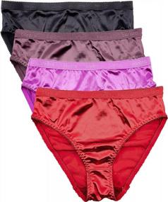img 4 attached to Barbra Satin Bikini Panties: Sensual And Comfortable Undies For Women Of All Sizes - Multi-Pack Options Available