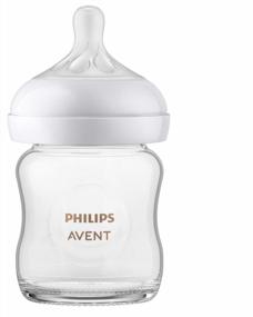 img 4 attached to Philips AVENT Glass Natural Baby Bottle With Natural Response Nipple, Clear, 4Oz, 1Pk, SCY910/01