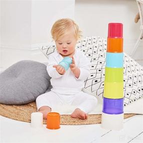 img 1 attached to 🧸 Early Learning Centre Stacking Cups: Sensory, Problem-Solving & Hand-Eye Coordination Baby Toy - 10 Colorful Cups with Numbers (Amazon Exclusive)