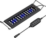 🐠 nicrew aqualux white and blue led aquarium light - adjustable intensity, timer, sunrise & sunset function - 6w, 12-18 inch logo