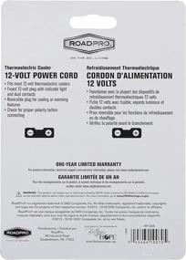 img 1 attached to 🔌 RoadPro RP-255 10-Foot Universal ThermoElectric 12V Power Cord in Black