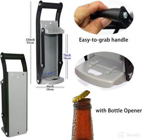 img 1 attached to Laffeya 16 oz Can Crusher Bottle Opener - Eco-Friendly, Aluminum Can Crushers, Metal Wall Mounted Soda Beer Smasher Recycling Tool (16oz, Gray)