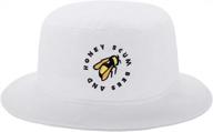 unisex summer travel bucket hat: 100% cotton, packable & sun-protective outdoor cap logo
